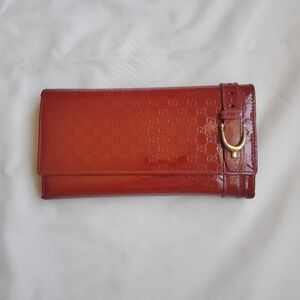 GUCCI Monogram Vernis Leather Wallet Cardholders